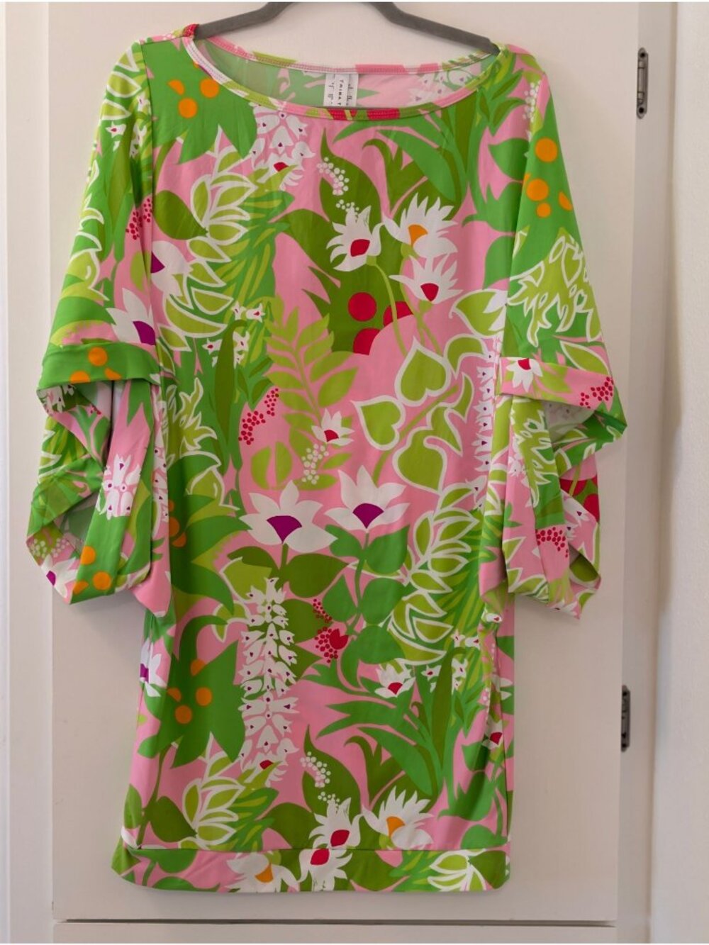 Trina Turk Womens Floral Print Tunic Swim Cover-Up